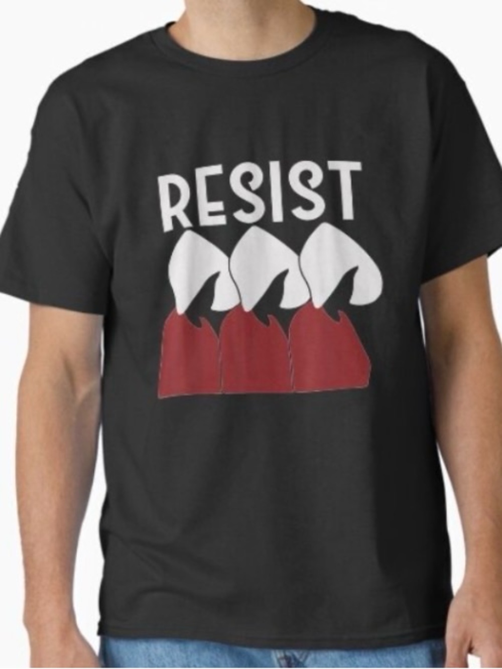 Heather grey t-shirt "The Handmaid's Tale" with the word "RESIST"